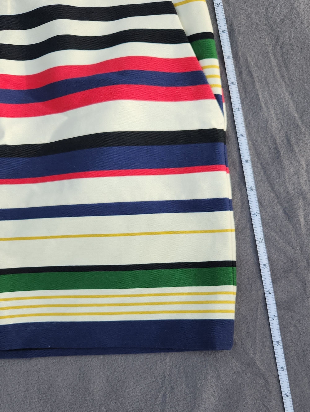 J.Crew Striped A-Line Mini Skirt with Pockets Size 8 - Picture 7 of 9